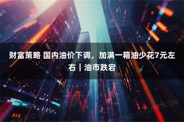 财富策略 国内油价下调，加满一箱油少花7元左右｜油市跌宕