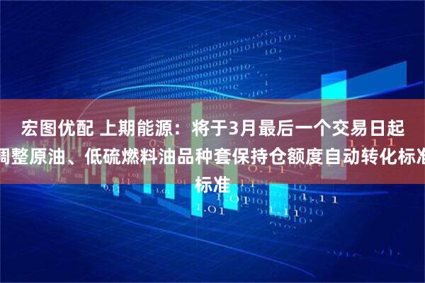 宏图优配 上期能源：将于3月最后一个交易日起调整原油、低硫燃料油品种套保持仓额度自动转化标准